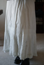 Edwardian Cutwork Lace Skirt
