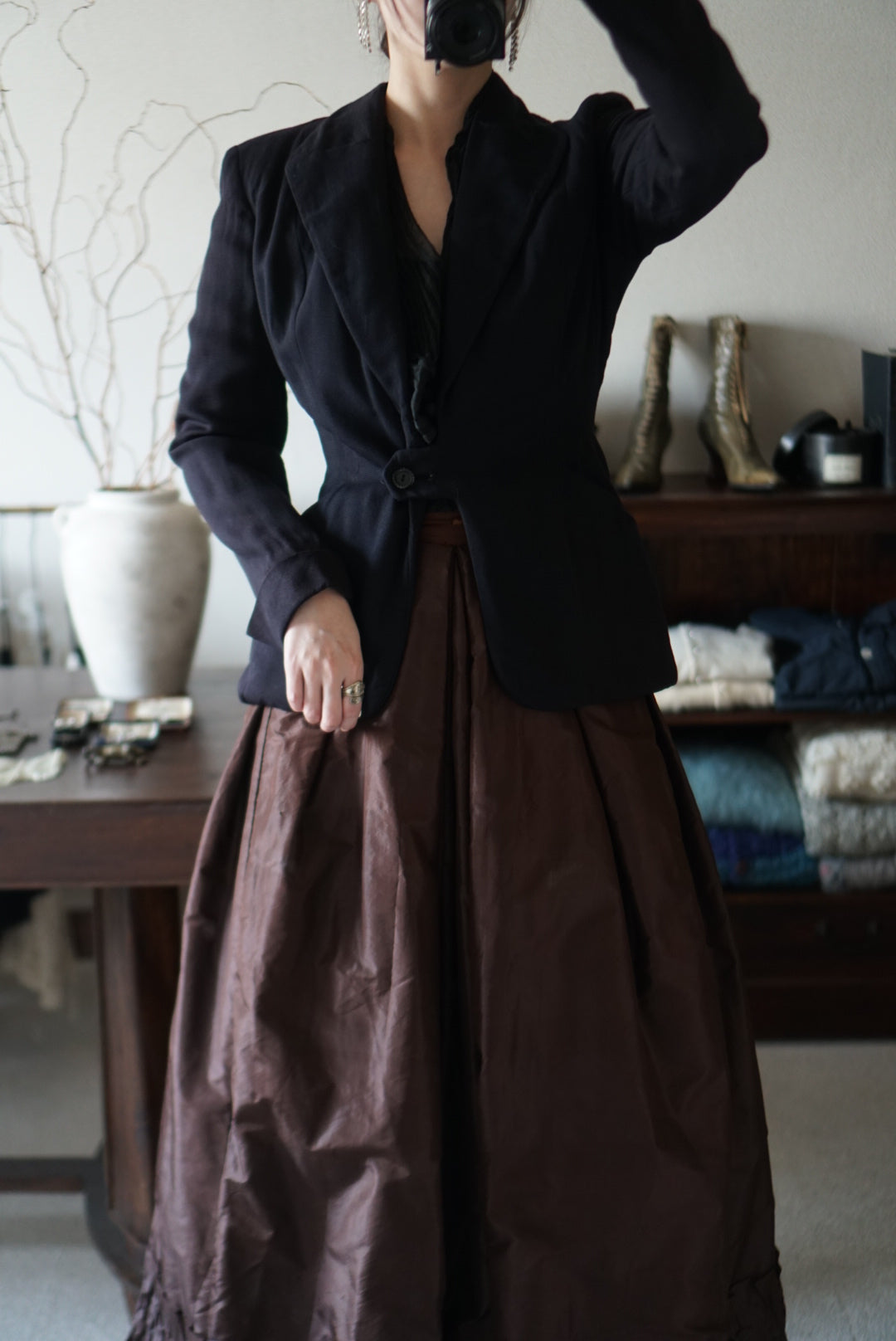 1940's Classic Black Tailored Jacket