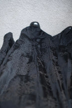 1930’s Black Fuzzy Floral Maxi Dress