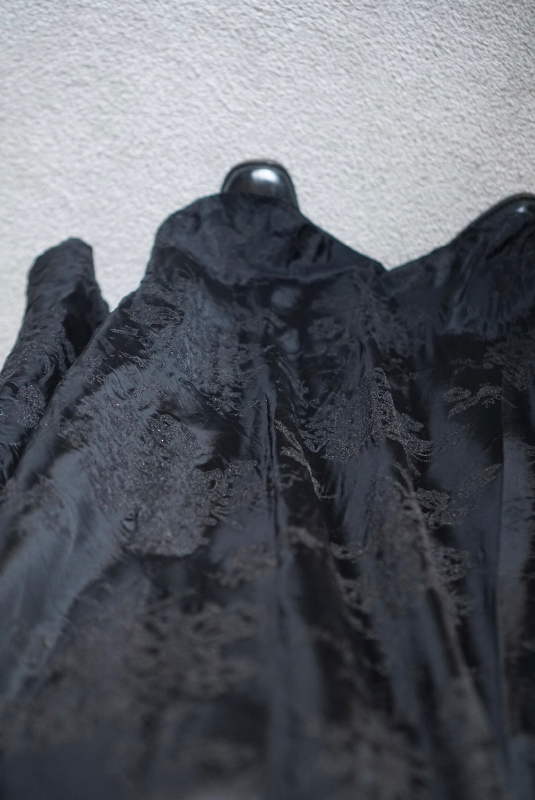 1930’s Black Fuzzy Floral Maxi Dress