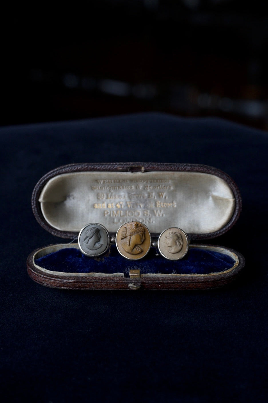Victorian Lava Cameo Brooch