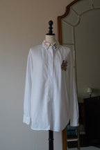 Vintage Embroidered White Shirt