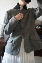 Vintage Grey Herringbone Jacket