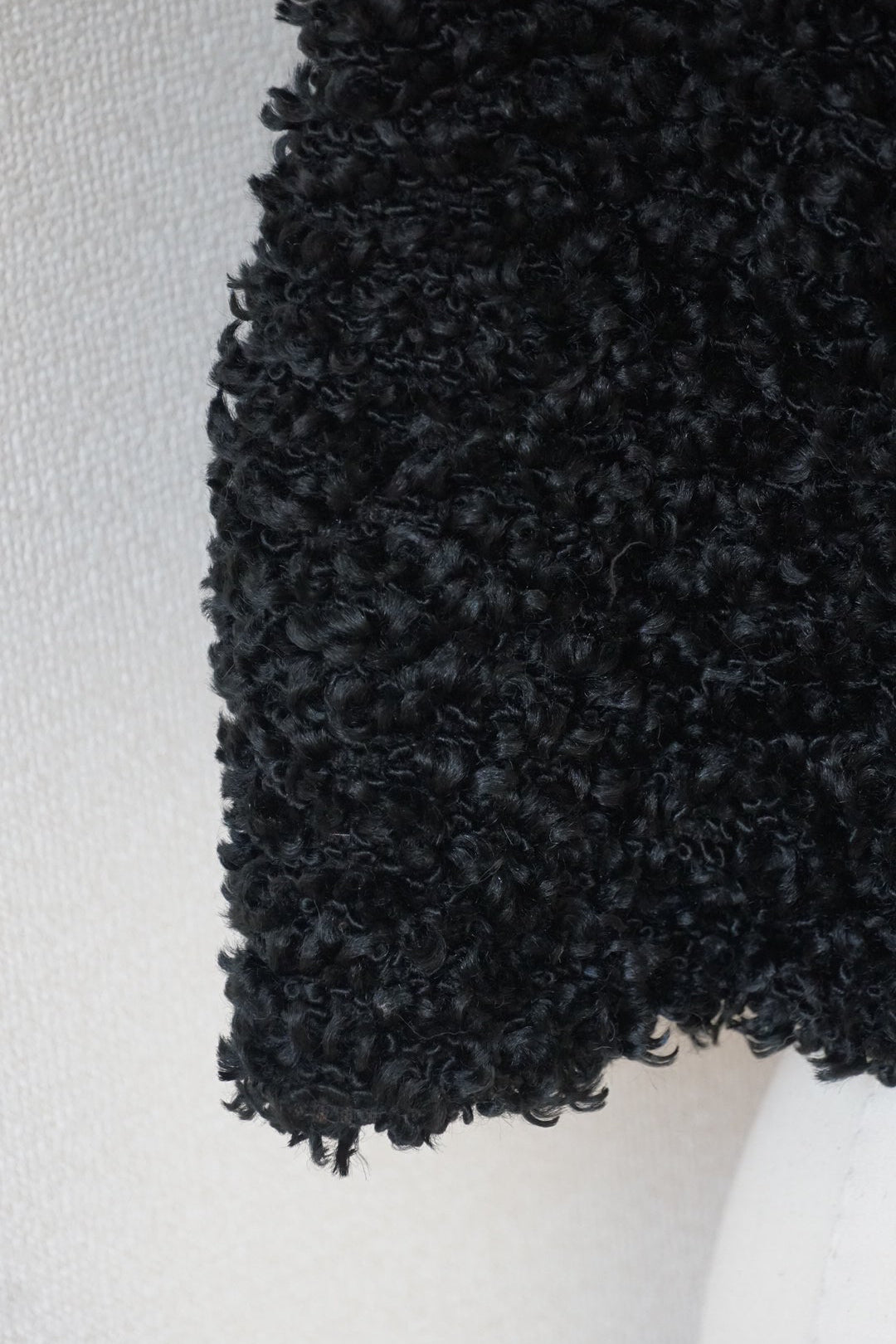 Edwardian Black Wool Short Cape