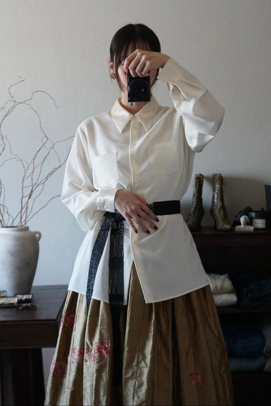 Vintage Satin Collar Shirt