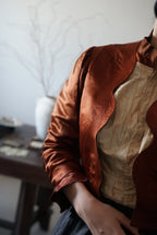 Victorian Orange Silk Jacket
