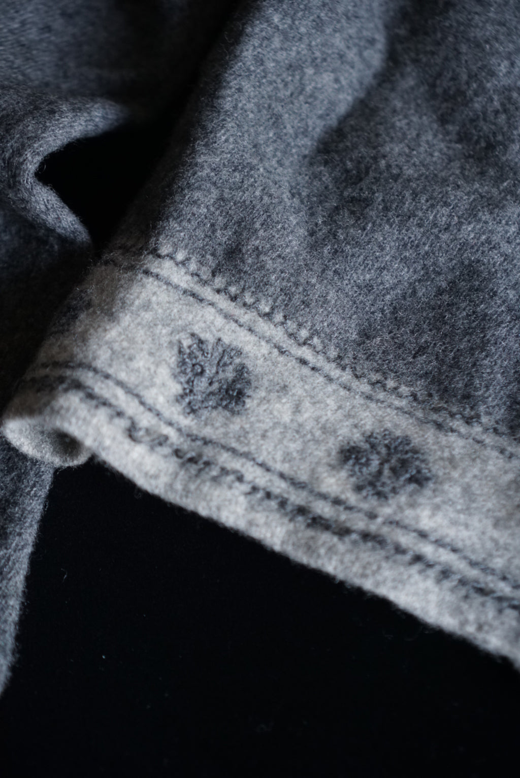 Vintage Flower Gray Cardigan