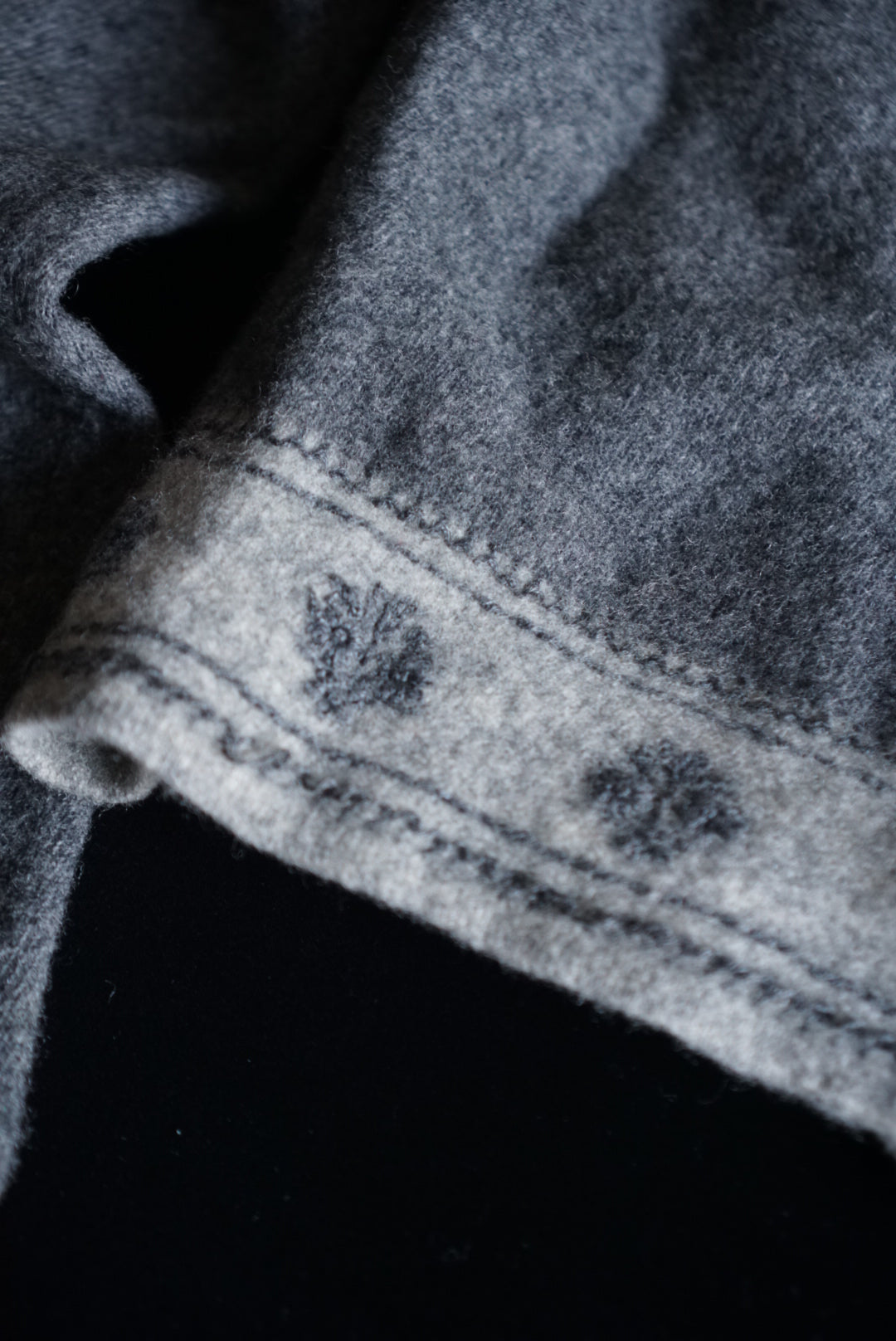 Vintage Flower Gray Cardigan