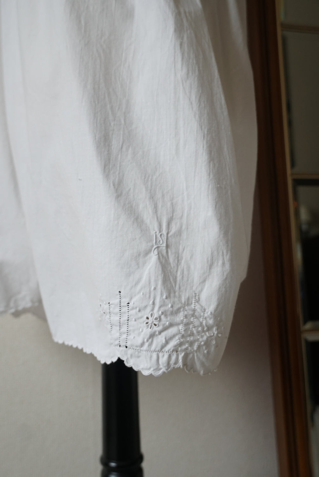 Antique French "small flower"  Lace Petticoat
