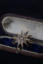 Victorian Crystal Glass Star Brooch