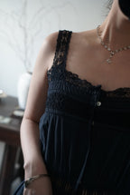 Antique French Black Cotton Dress