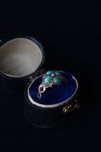 1864-65 Turquoise×Pearl×White Garnet Ring