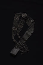 Victorian Jet Beaded Belt/Necklace with Tassels