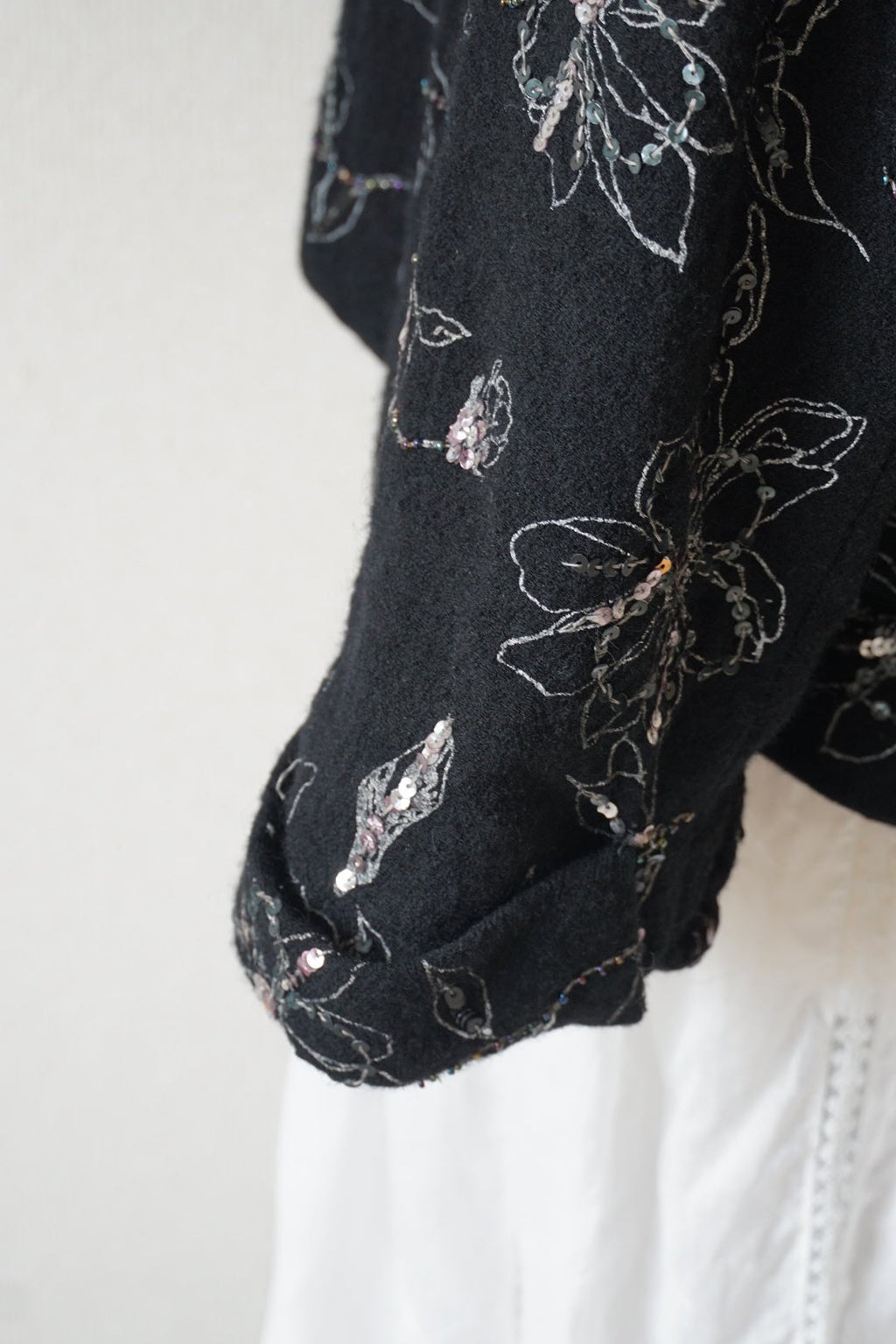 Vintage Floral with Sequins Jacket