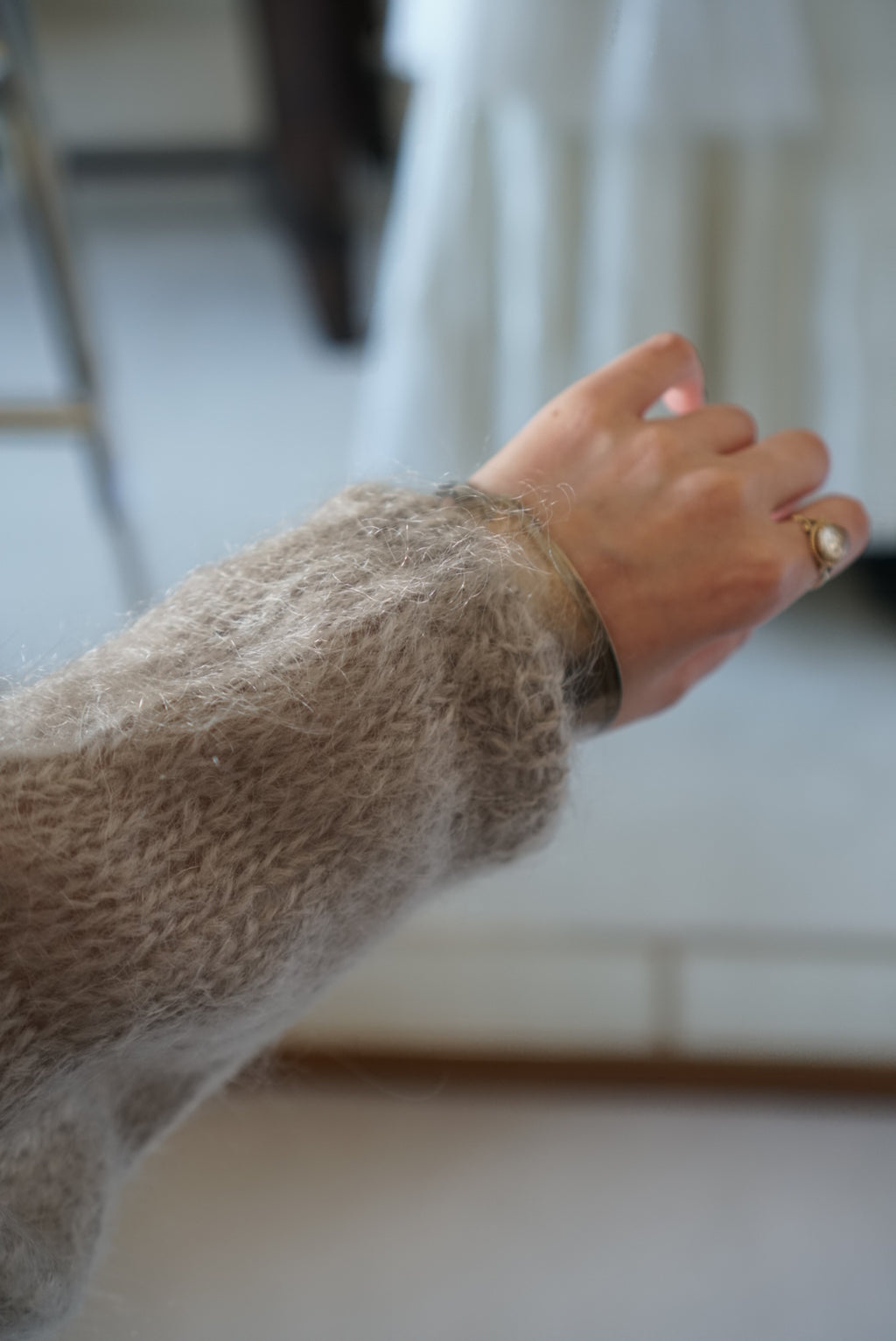 1960's Mohair Embroidery Cardigan