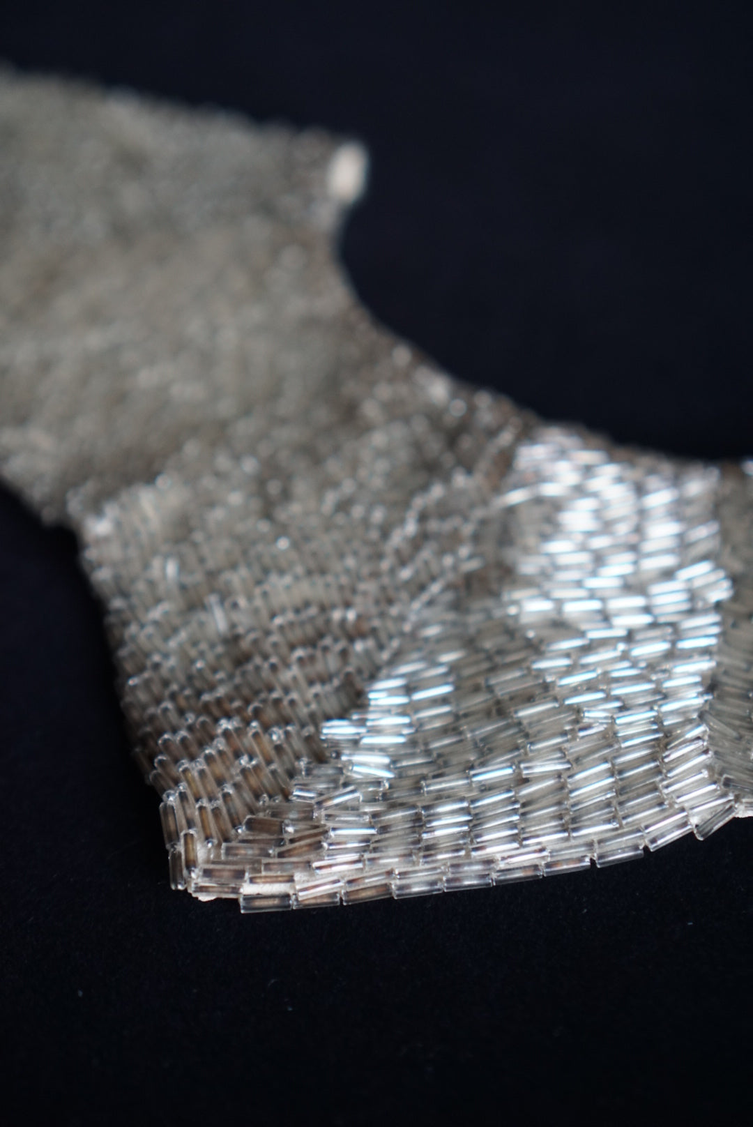 1920's Silver Glass Beads Collar