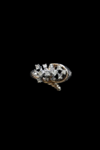 Vintage Twisted Cut Glass Bouquet Ring