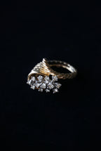 Vintage Twisted Cut Glass Bouquet Ring