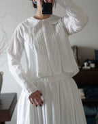 Antique French White Cotton Blouse