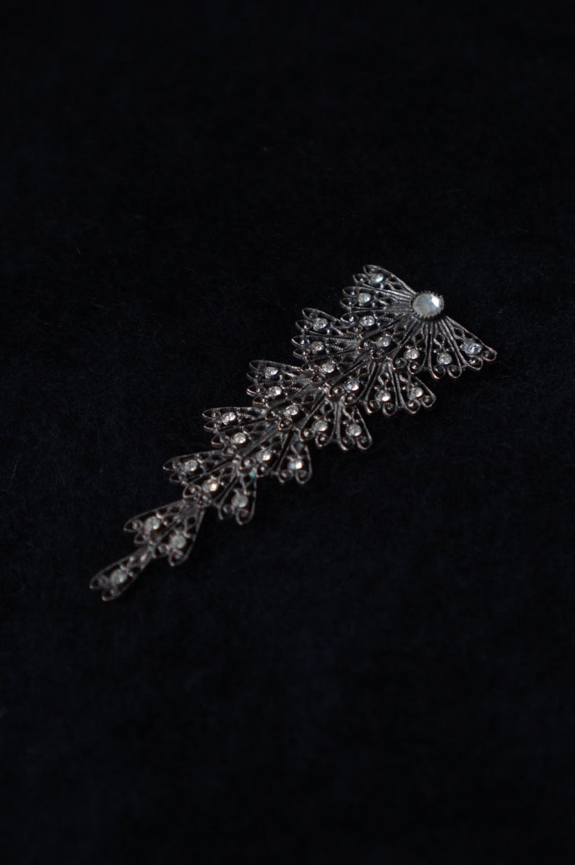 1930's Art Deco Paste Glass Dress Clip