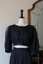 Vintage Black Sheer Blouse