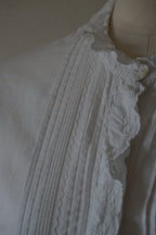 Antique French White Cotton Blouse