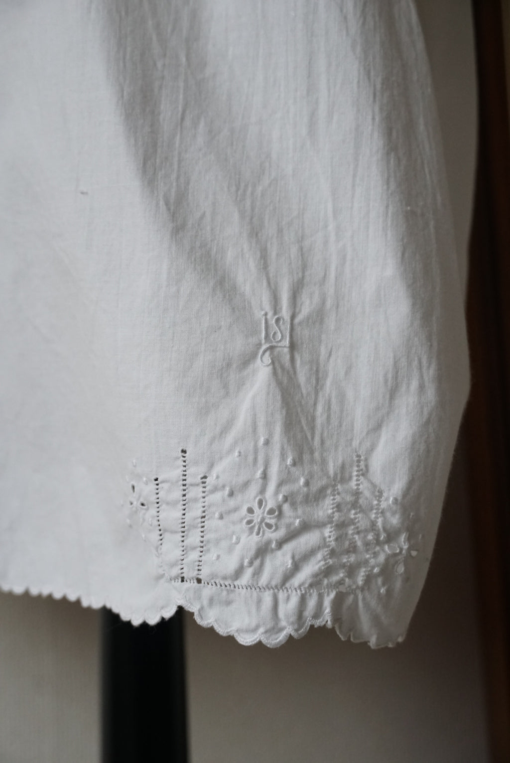 Antique French "small flower"  Lace Petticoat