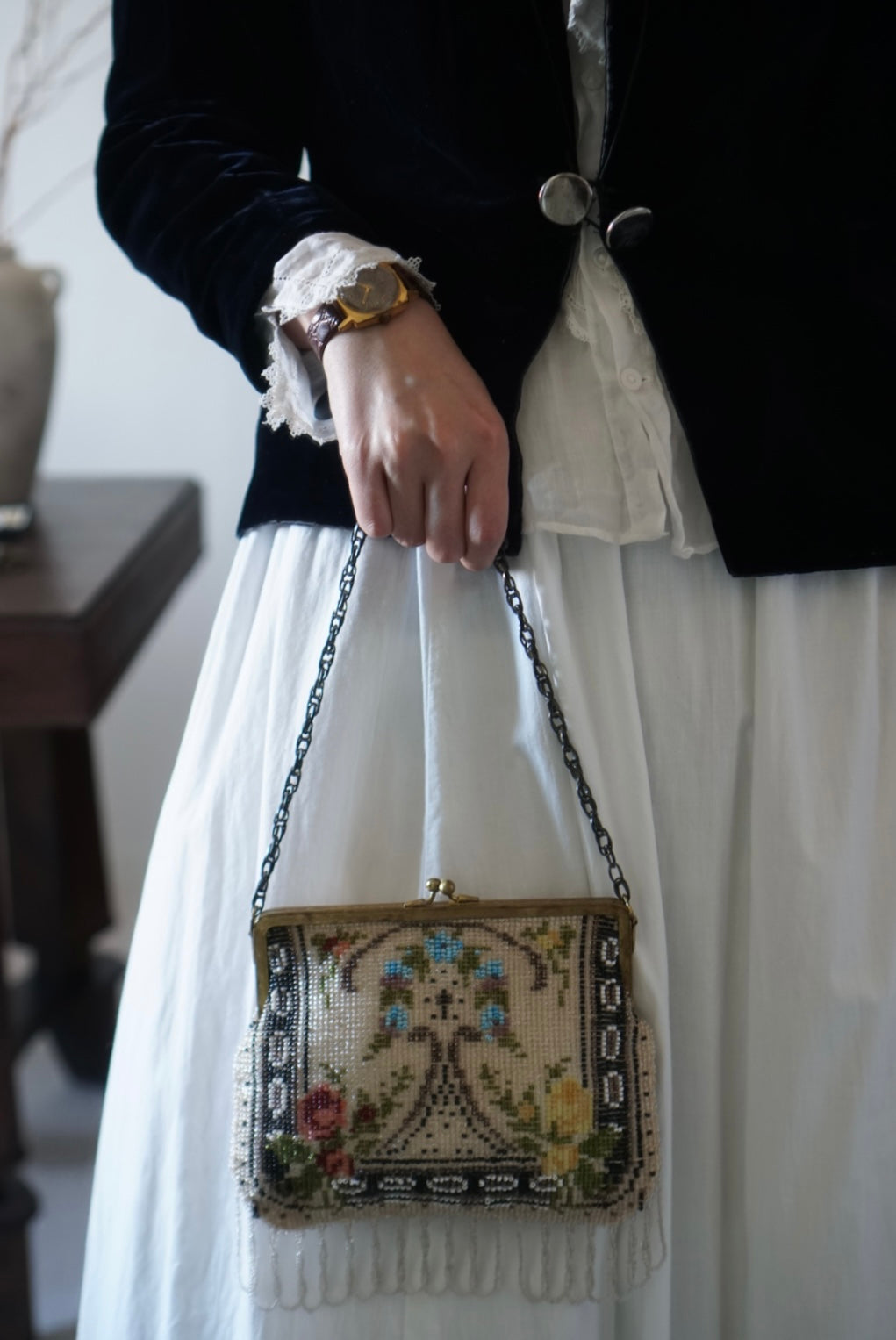 Victorian Garden Beads Bag