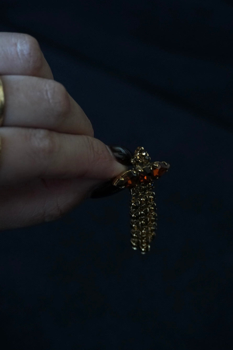 Vintage Amber Cascade Brooch