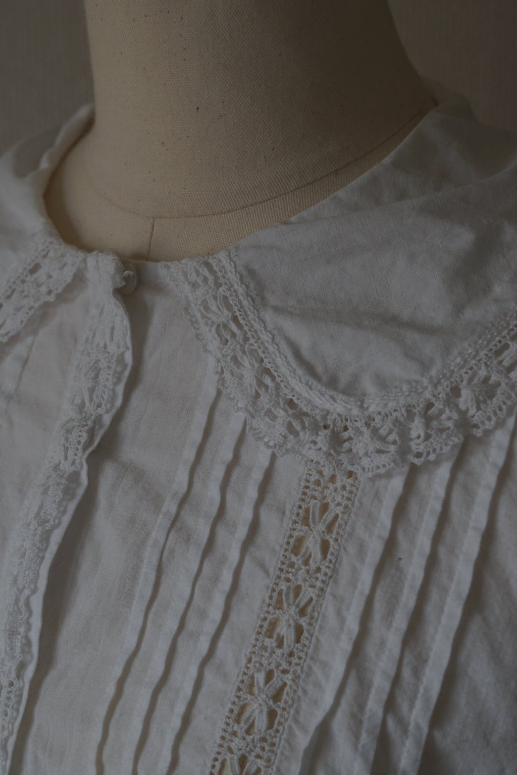 Antique French White Cotton Blouse
