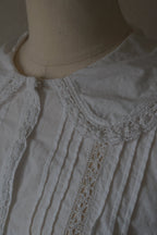 Antique French White Cotton Blouse