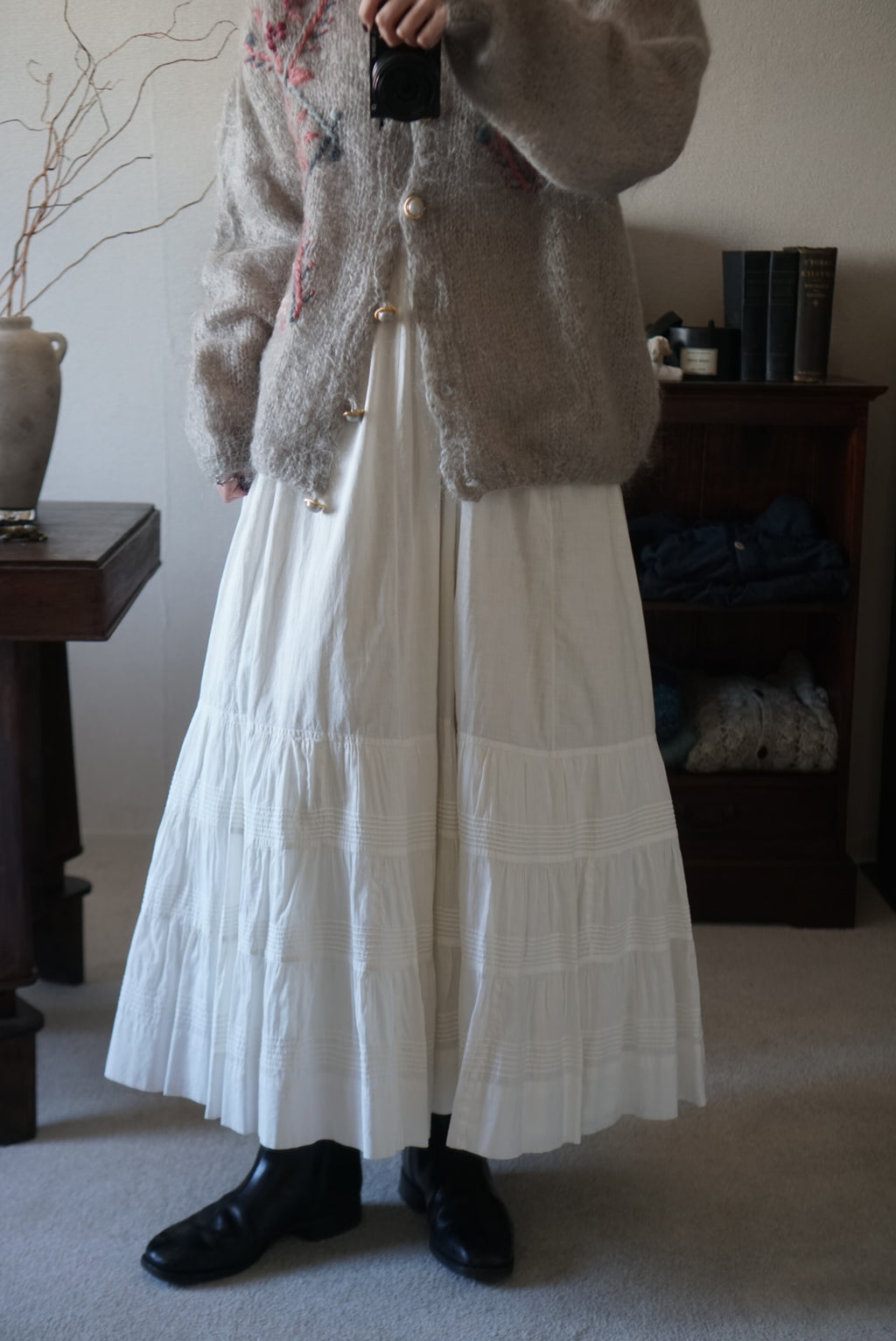 Edwardian Pin Tuck Long Skirt
