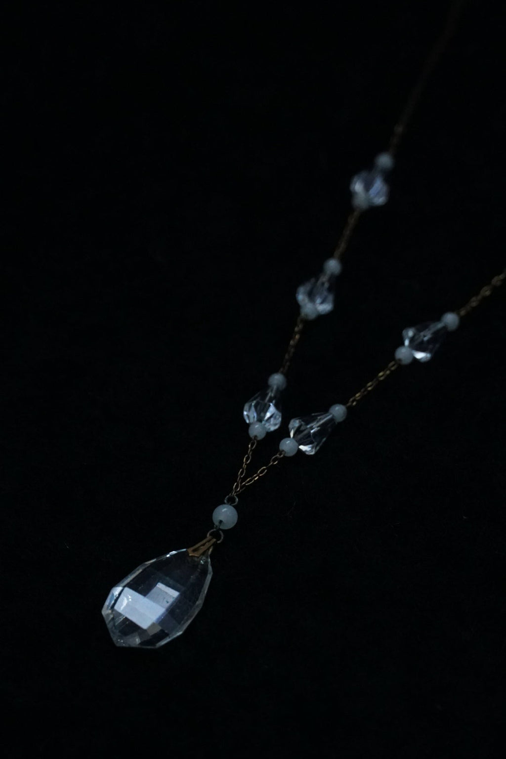 1930's Clear Glass Necklace