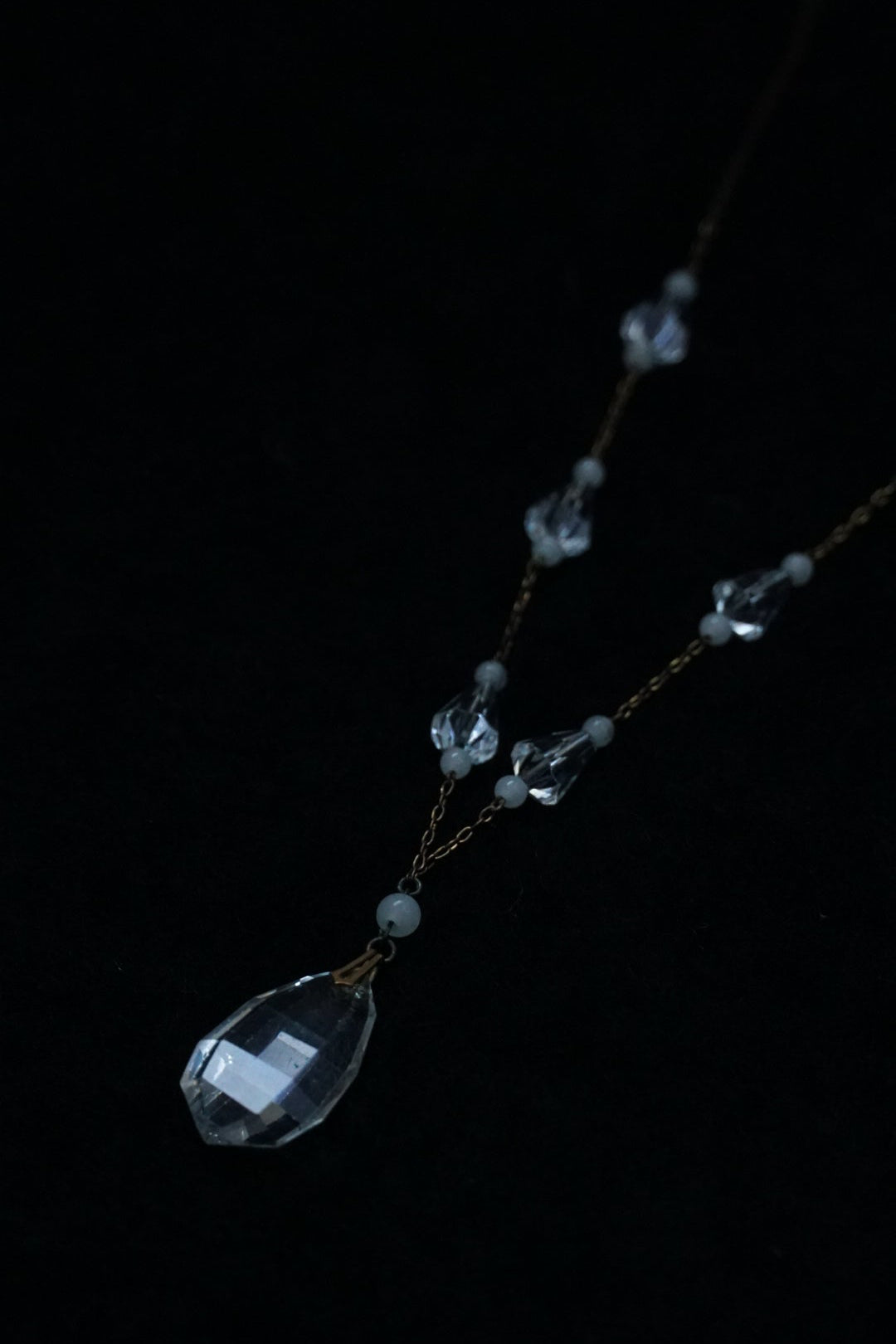 1930's Clear Glass Necklace