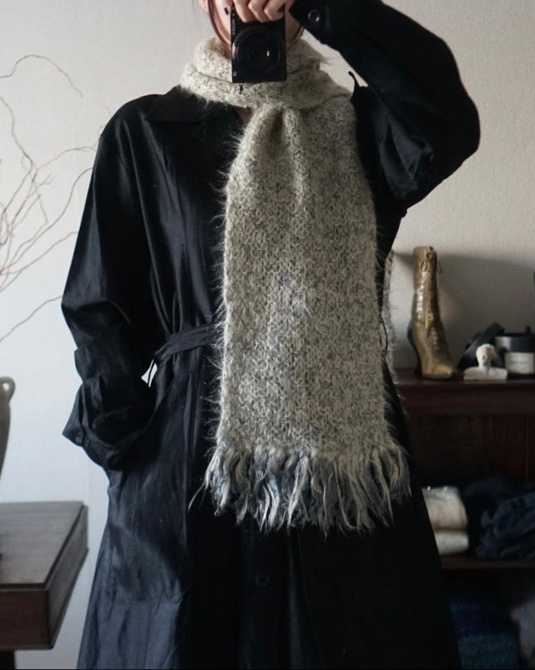 1960's Blue Mohair Tight Scarf