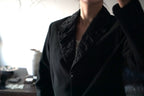 Vintage Ruffle Collar Tailored Jacket