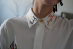 Vintage Embroidered White Shirt