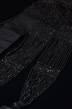 Victorian Jet Beaded Belt/Necklace with Tassels