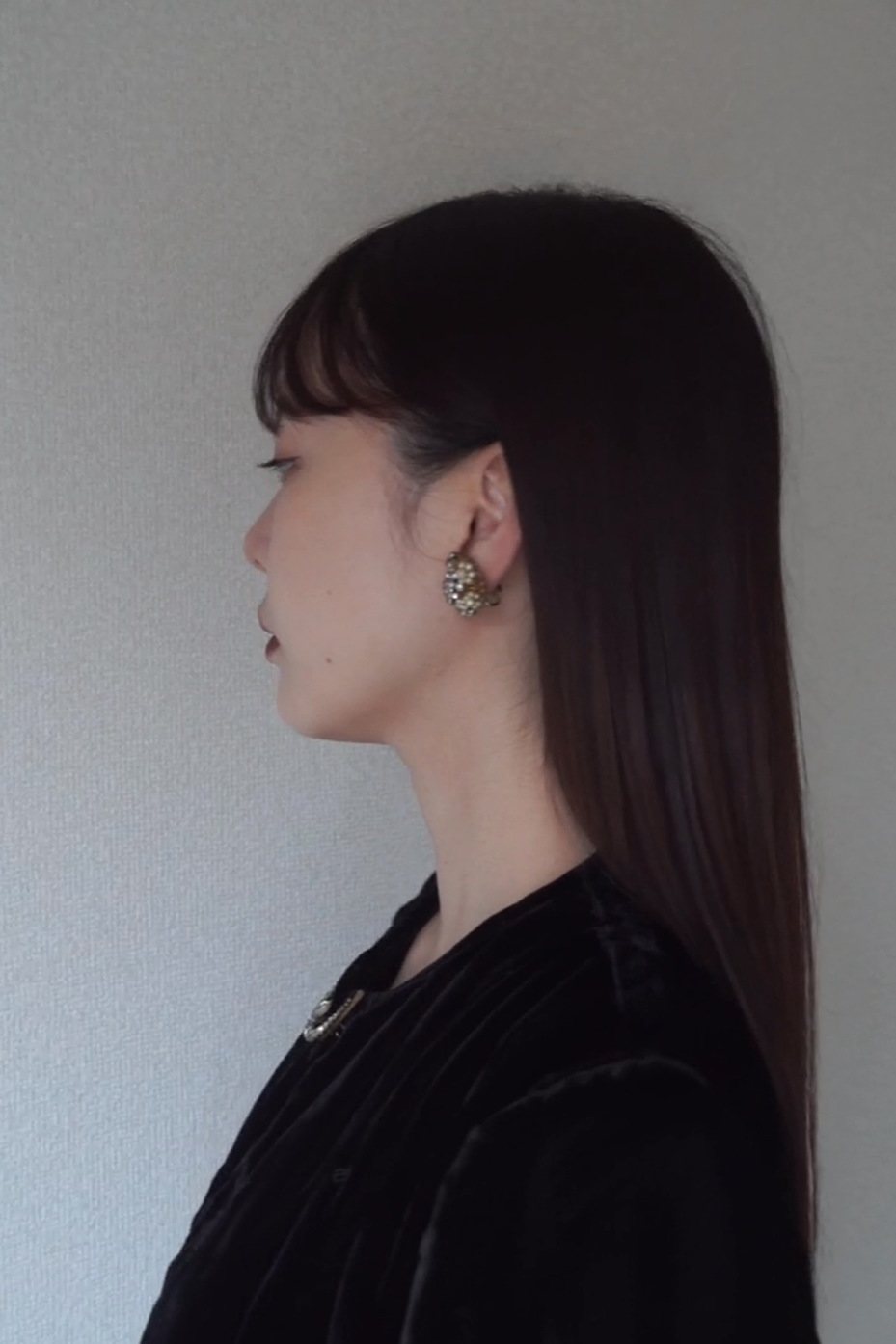 1950’s Original by Robert Rhinestone × Pearl Earrings