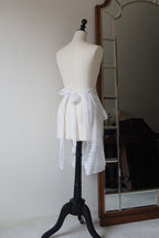 Antique White Cotton Apron