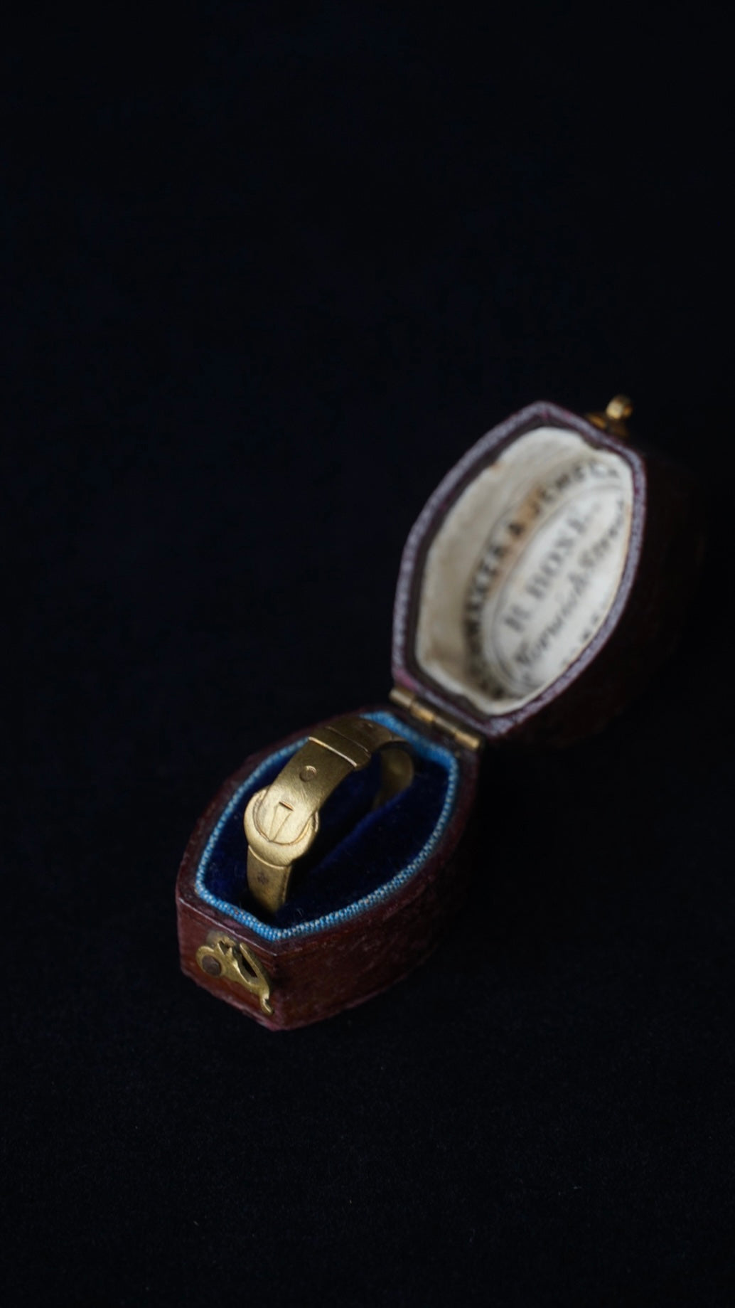 Edwardian Brass Buckle Ring