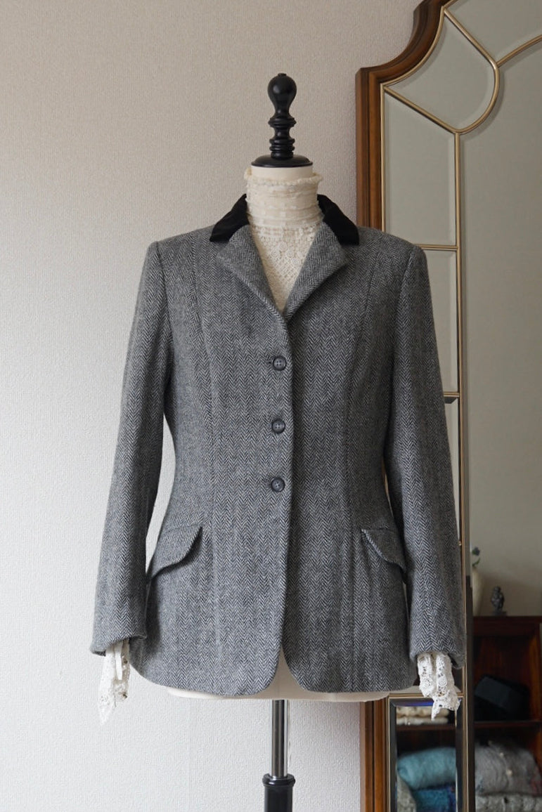 Vintage Grey Herringbone Jacket