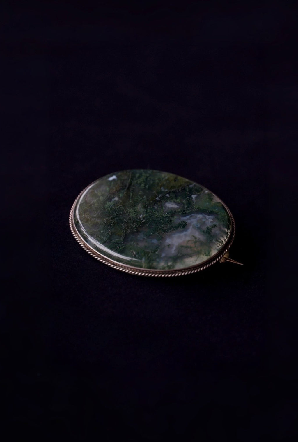 1890's Moss agate Brooch