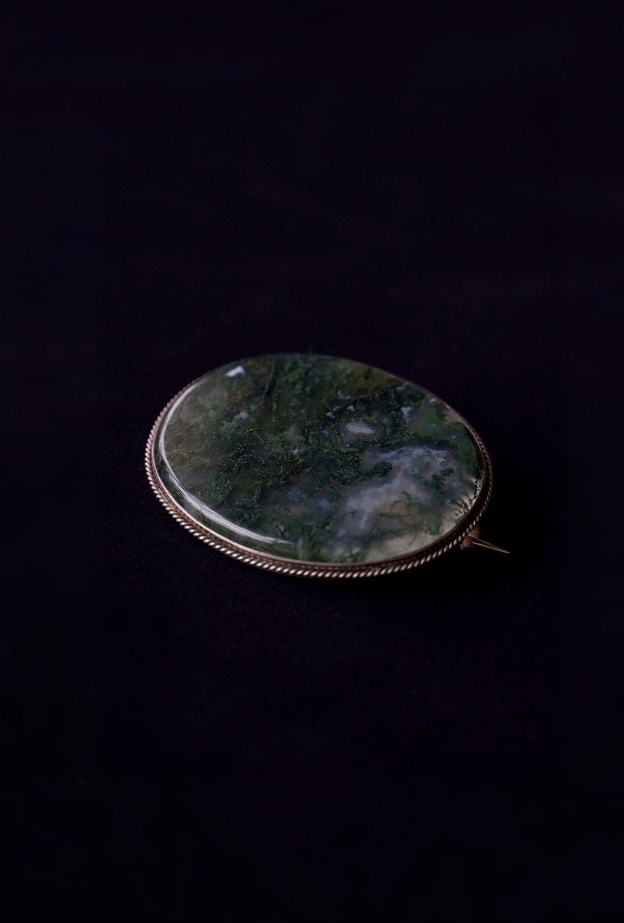 1890's Moss agate Brooch