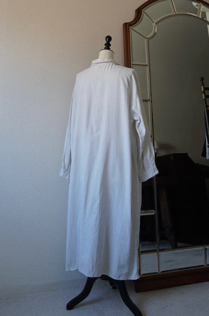 1930's Linen Cotton Long Dress