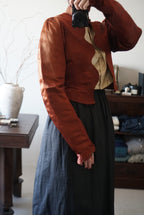 Victorian Orange Silk Jacket