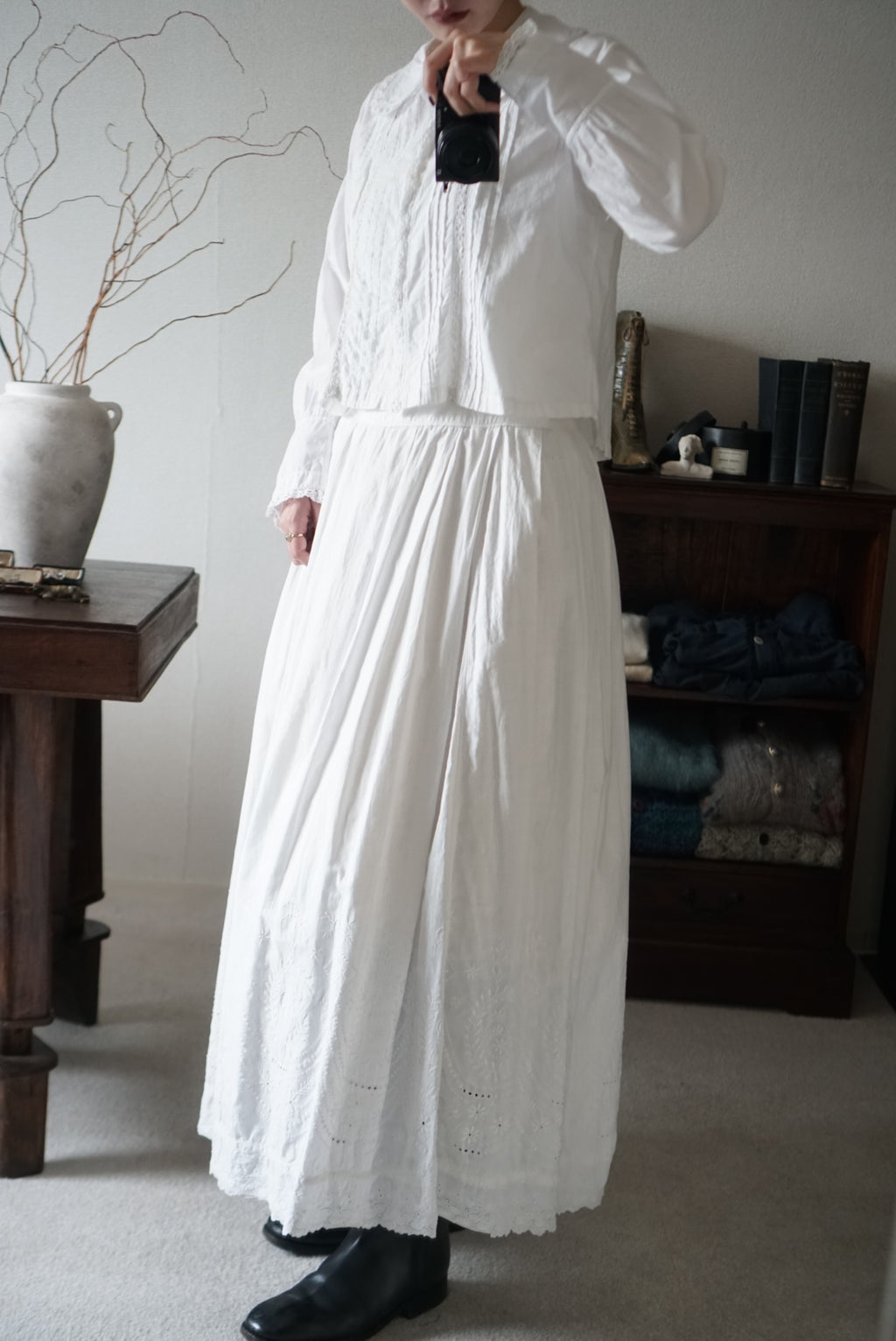 Antique Handmade Embroidery Skirt