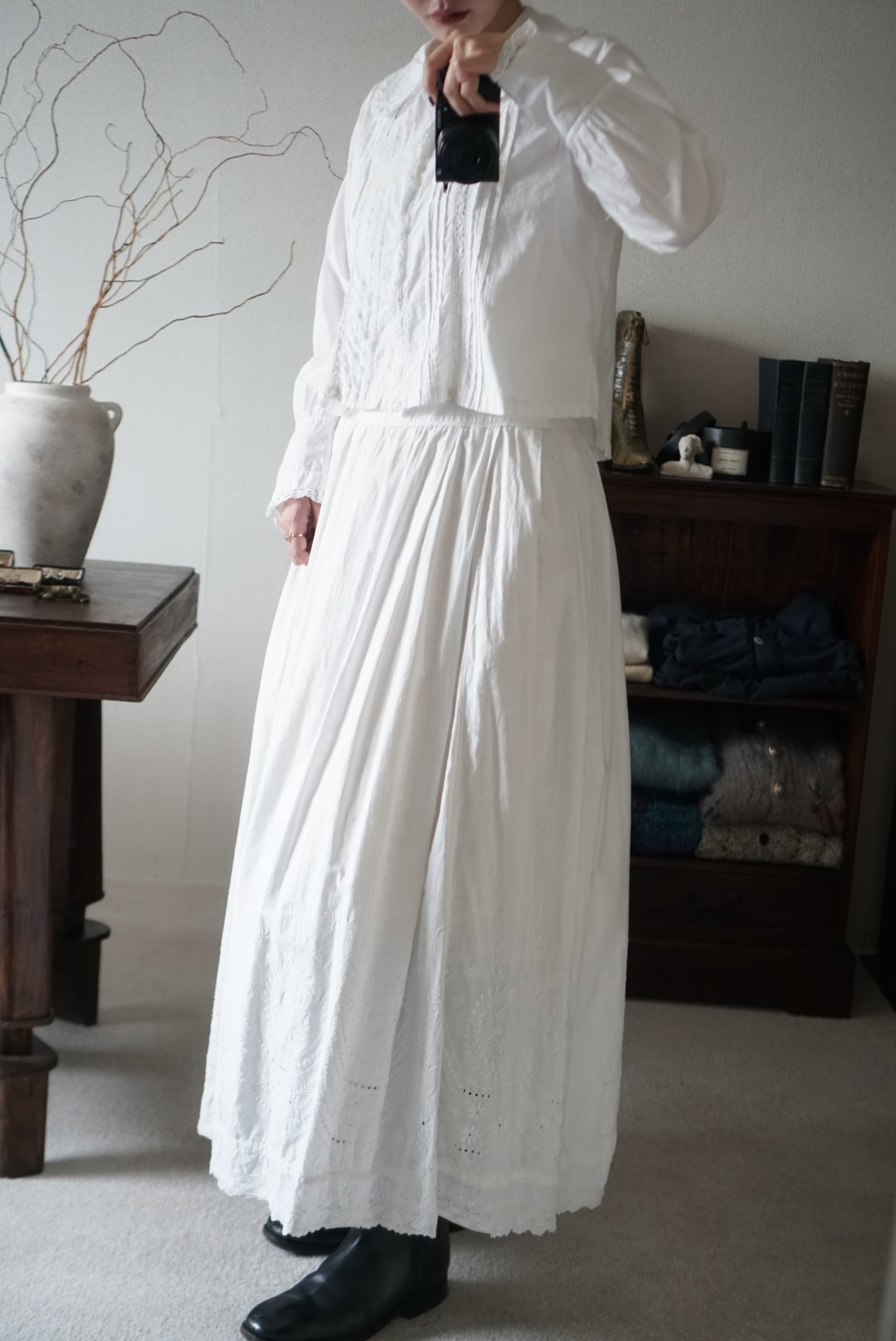 Antique Handmade Embroidery Skirt