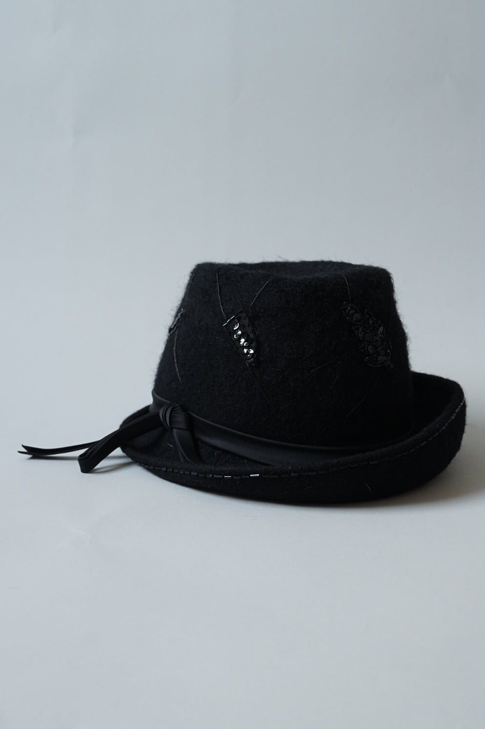 1960’s Beads Black Felt Hat