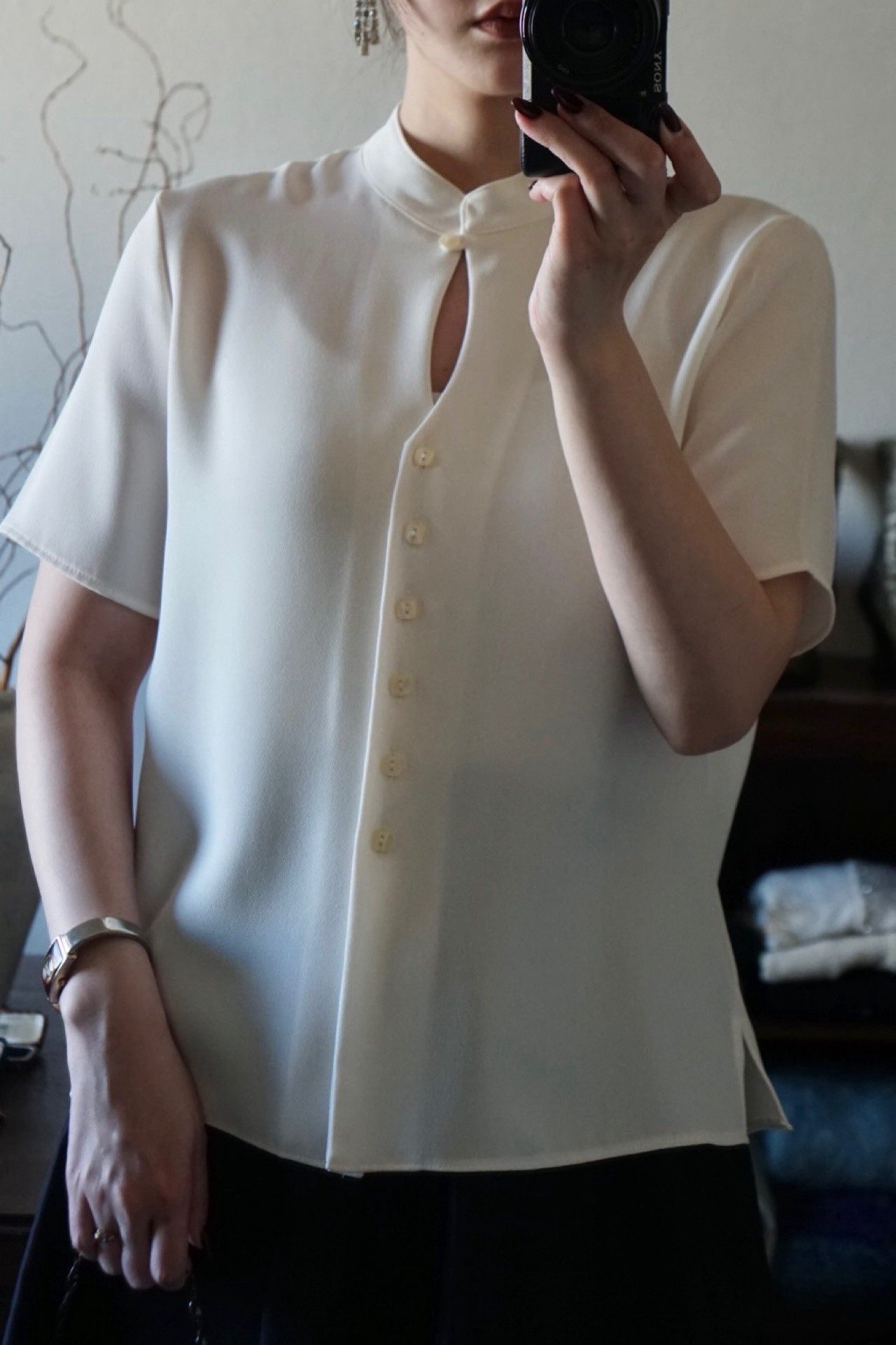 Vintage Chinoiserie Blouse